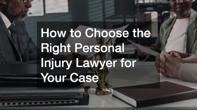 How to Choose the Right Personal Injury Lawyer for Your Case